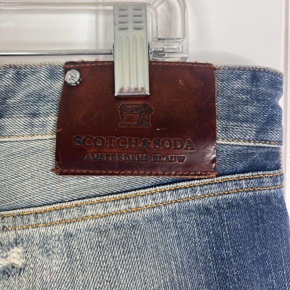 Scotch & Soda Dean Men's Intentionally Distressed and Patched Straight L… - Picture 11 of 14